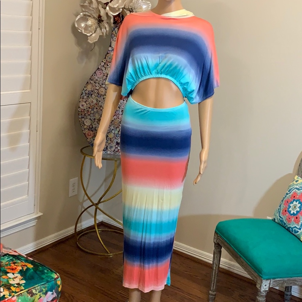Tie dye skirt set